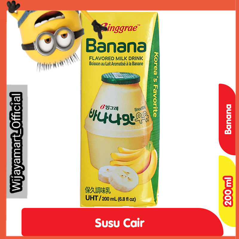 

Binggrae Susu UHT Pisang Kotak 200 ml