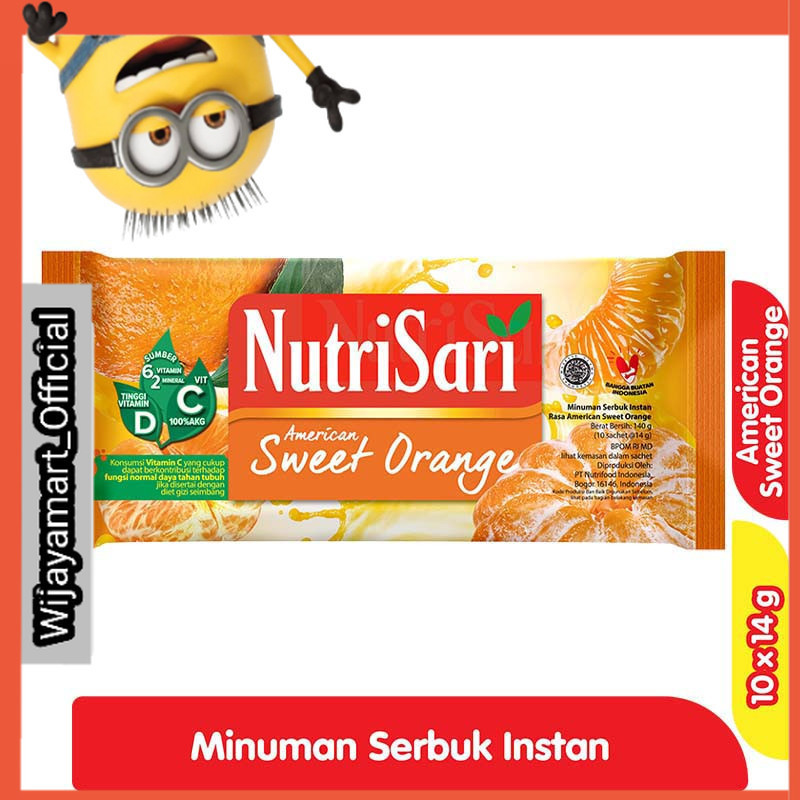 

NutriSari American Sweet Orange Minuman Buah Vitamin C 10 x 14 g