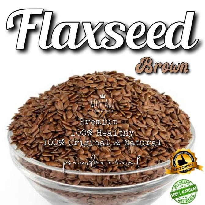 

terbaru brown flaxseed premium 500gr | natural brown flaxseed