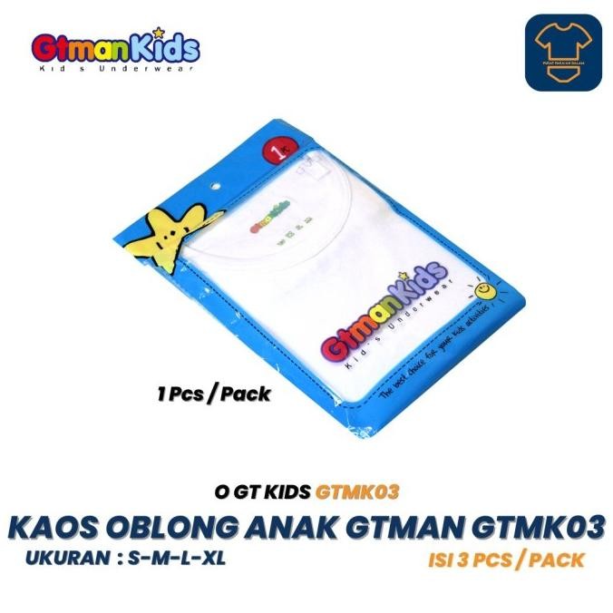 KAOS DALAM ANAK GT-MAN KIDS | BAJU OBLONG GTMAN ANAK | T-SHIRT