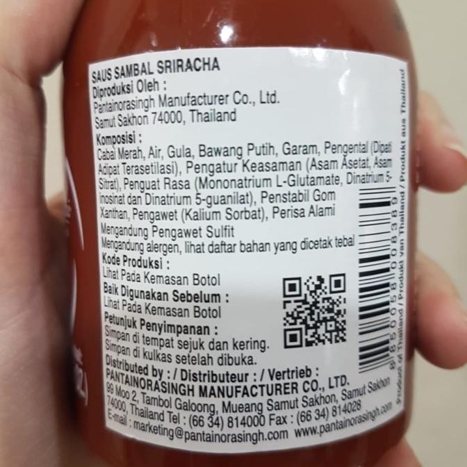

Pantai Norasingh Sriracha Chili Sauce 200 ml 215 gr Sambal Thailand PM