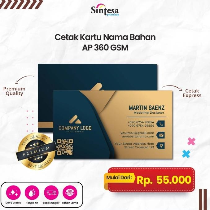 

Sale Cetak Kartu Nama Tebal Art Paper 310 Gsm