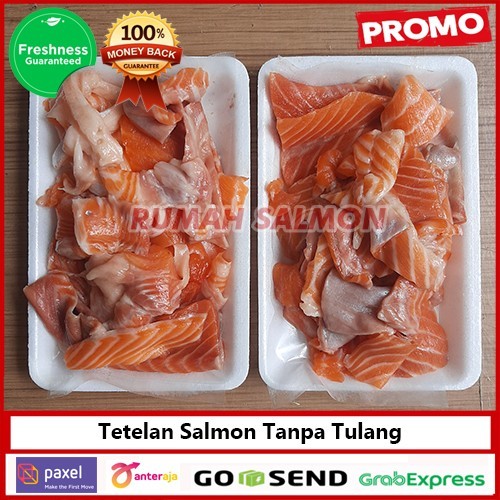 

Tetelan Salmon Tanpa Tulang Da Kulit @250 Gr