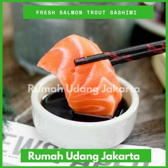 

Salmon Sashimi 500 Gr (30-40 Slice) - Sashimi Free Soyu Dan Wasabi