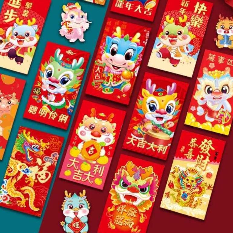 

Sale Aksesories Imlek Angpao Chinese New Year Naga Sticker Termurah