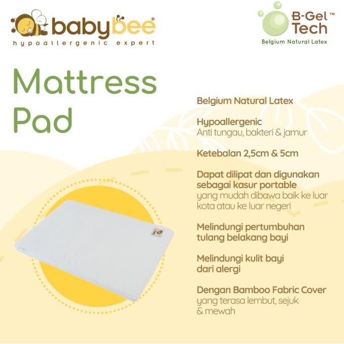 Babybee - Matras Pad 120x70x5 - Kasur Alas Tempat Tidur Bayi Latex