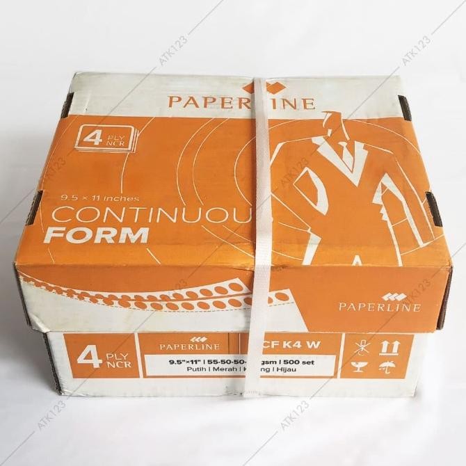 

BEBAS ONGKIR - Continuous Form Paperline 4 Ply Warna 9 1/2 x 11 in (K4 W)