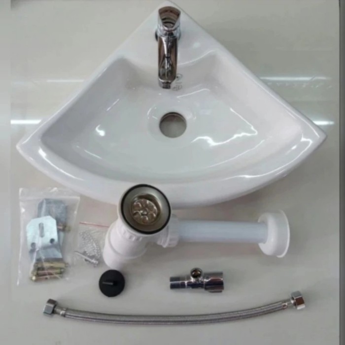 PAKET LENGKAP WASTAFEL KRAN MODEL TOTO WASHTAFEL MODEL TOTO SUDUT