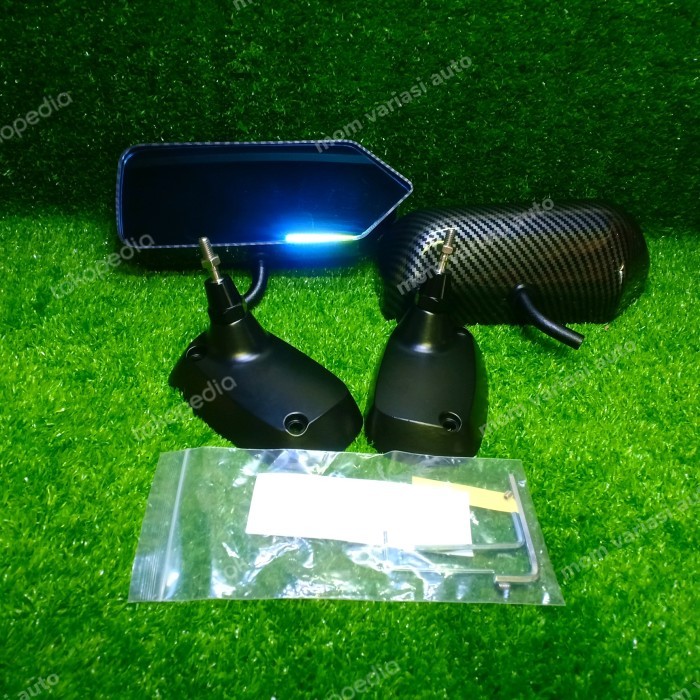 SPION F1 UNIVERSAL CARBON.SPION RACING MOBIL KACA BLUE
