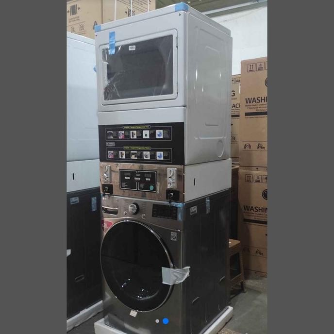MESIN CUCI LG KAPASITAS 20KG DAN MESIN PENGERING MAYTAG 15KG UNTUK USAHA LAUNDRY KOIN