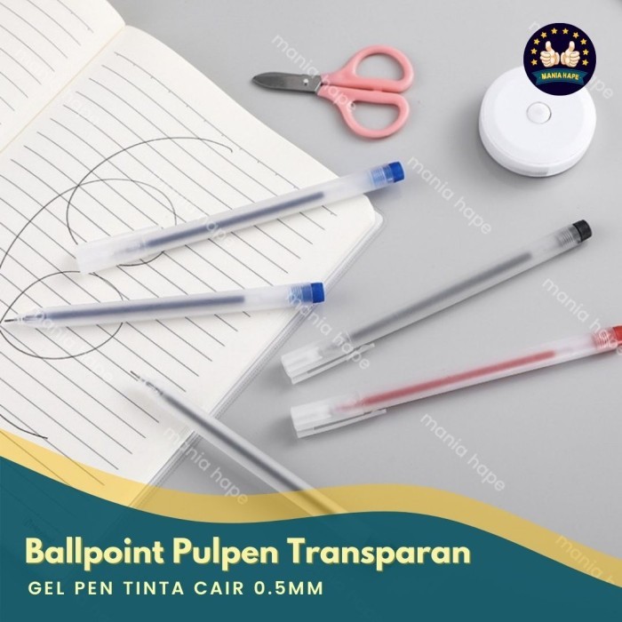 

Terbaru BOLPEN TINTA GEL CAIR PEN TRANSPARANT 0.5MM ALAT TULIS SEKOLAH KANTOR 100% ori