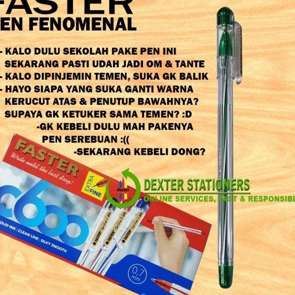 

Terbaru TERBARU FASTER C600/ PEN FASTER C600/ PULPEN FASTER HITAM KANTOR DAN 100% ori