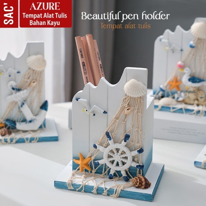 

Terbaru Good Quality Azure Tempat Pen Pena Pulpen Pensil Alat Tulis Kantor Kayu Pen Holder Ornament