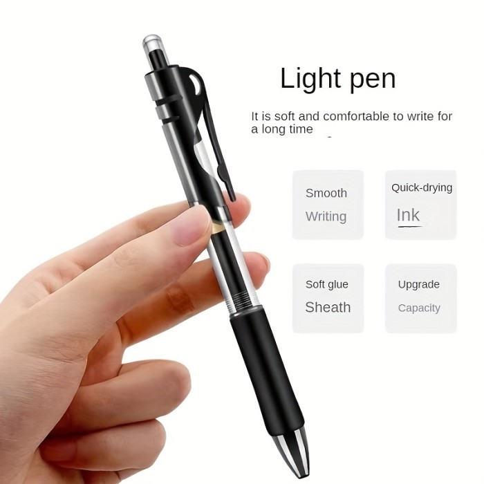 

Terbaru 8pcs/set 0.5mm Retractable Gel Pen,Black, Red,Blue Ink Kawaii Ballpoint Pen for