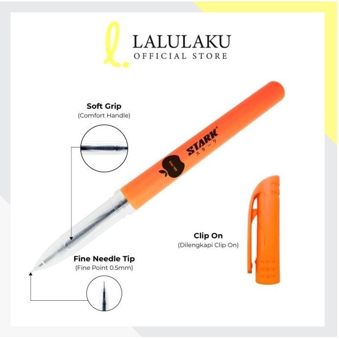 

Terbaru TERBAIK PEN APEL GEL STARK 12 PCS PULPEN SEKOLAH KANTOR TINTA HITAM 100% ori