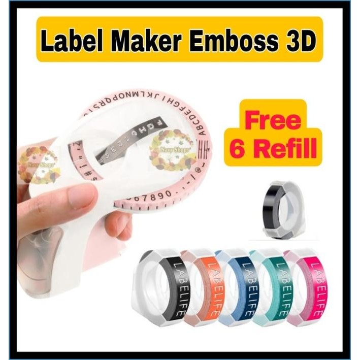 

TERMURAH - NS - Label Maker Emboss 3D Stiker Label DIY Print Manual E975