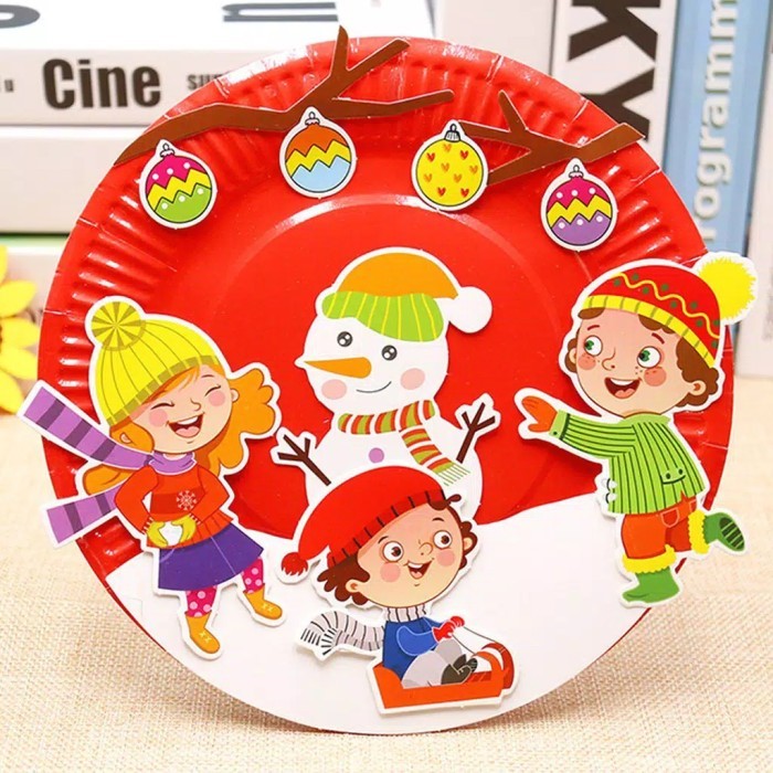 

NEW! Mainan Edukasi DIY Tempel Piring Natal - Christmas Activity Anak - Red Kids Limited