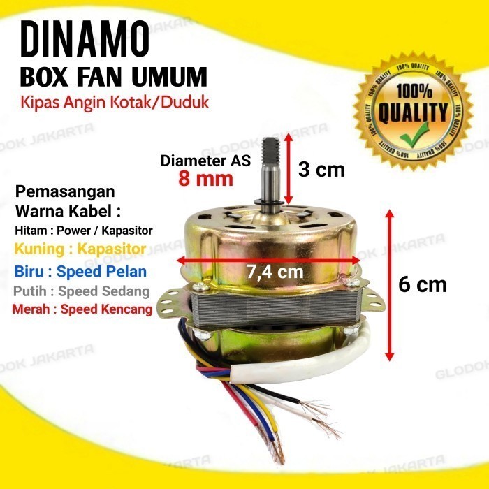 DINAMO KIPAS ANGIN BOX FAN KOTAK UMUM RRT SANEX MOTOR KIPAS ANGIN
