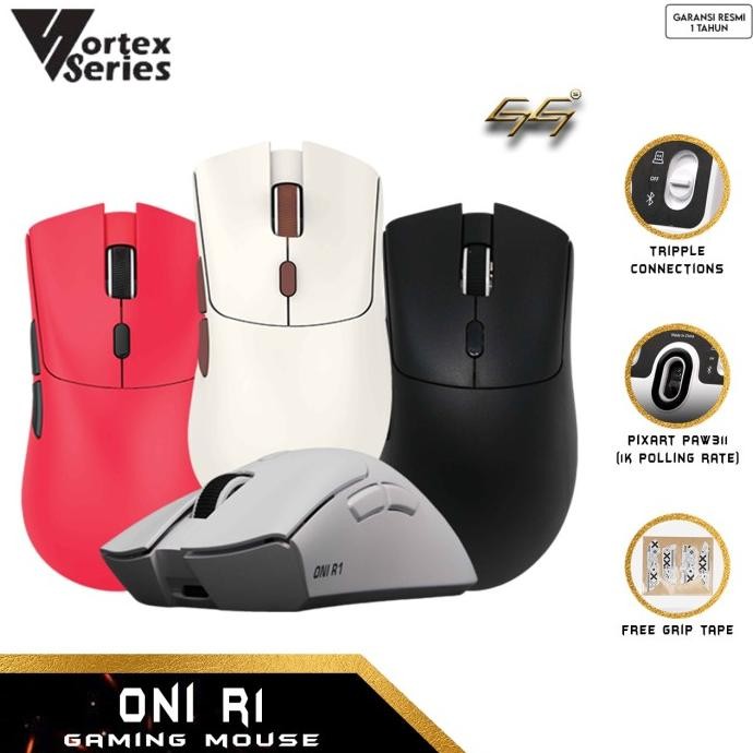 BEBAS ONGKIR - VortexSeries ONI R1 Vortex ONI R1 ONI R-1 ONI R 1 Mouse Gaming Wireless Ergonomic Lig