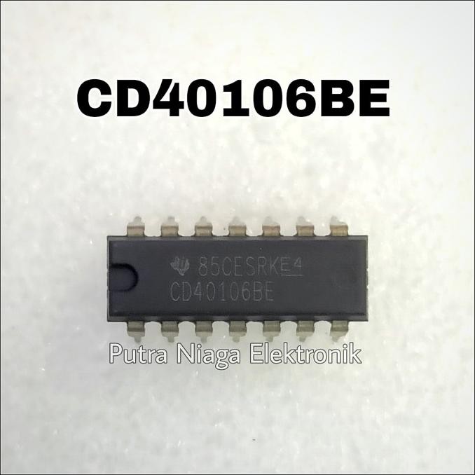 ic CD40106BE Dip 14 pin CD40106 / TC40106 / HEF40106 / HCF40106 putr4n Ayo Order