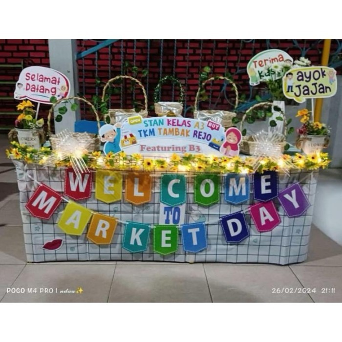 MARKET DAY PROPS DAN BUNTING FLAG PROPERTI FOTO ACC MARKET DAY DEKORASI PHOTOBOOTH