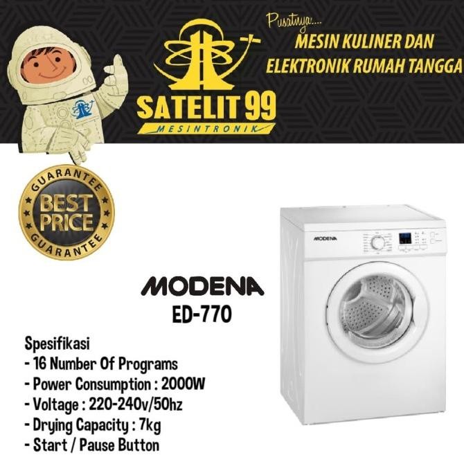 WASHING MACHINE & DRYER MODENA TYPE ED-770