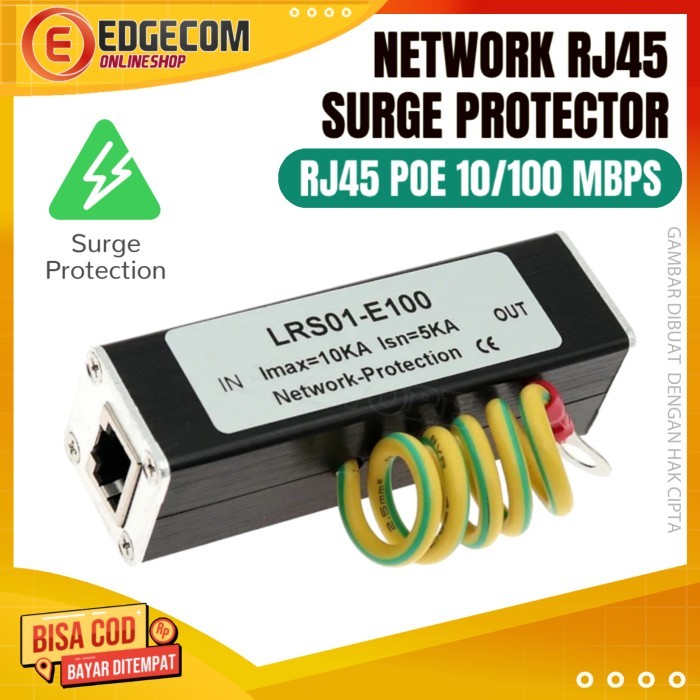 Network Surge Protection Anti Petir PoE SPD LAN RJ45 Pengaman Petir