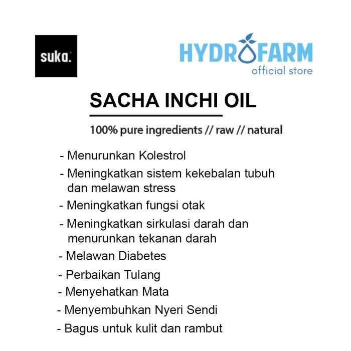 

Suka - Minyak Sacha Inchi Oil (250Ml) Terlaris