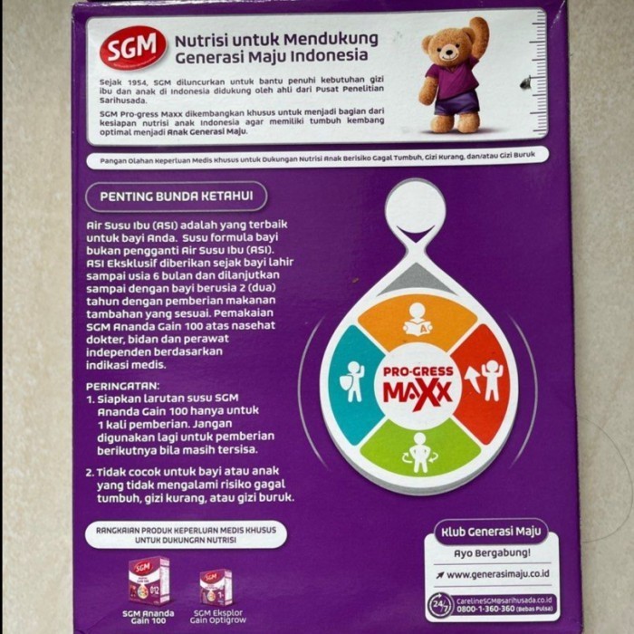 Susu Bayi Sgm Ananda Gain 100 400Gr 0-12 Bulan