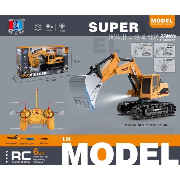 Terlaris HENGJIAN RC KONSTRUKSI DUMP TRUCK DOSER EXCAVATOR FORKLIFT CRANE SALE