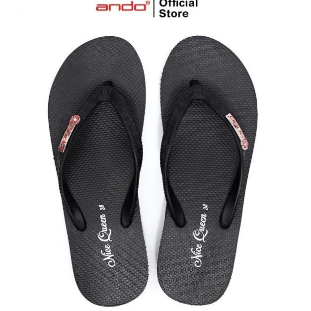 Ando Sandal Jepit Nice Queen Wanita Dewasa - Hitam