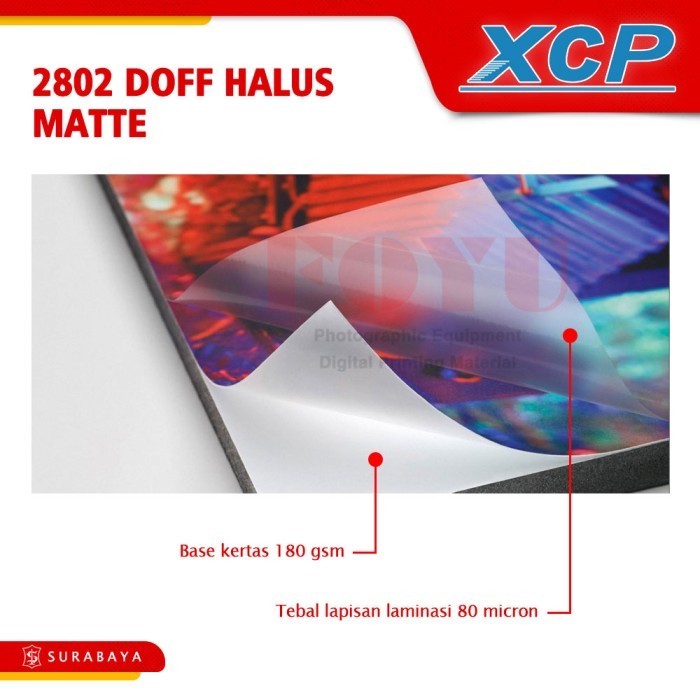 

Plastik Laminating Cold Dingin Xcp Roll 260 Mic 63.5Cmx41M Matte 2802 Terbaik