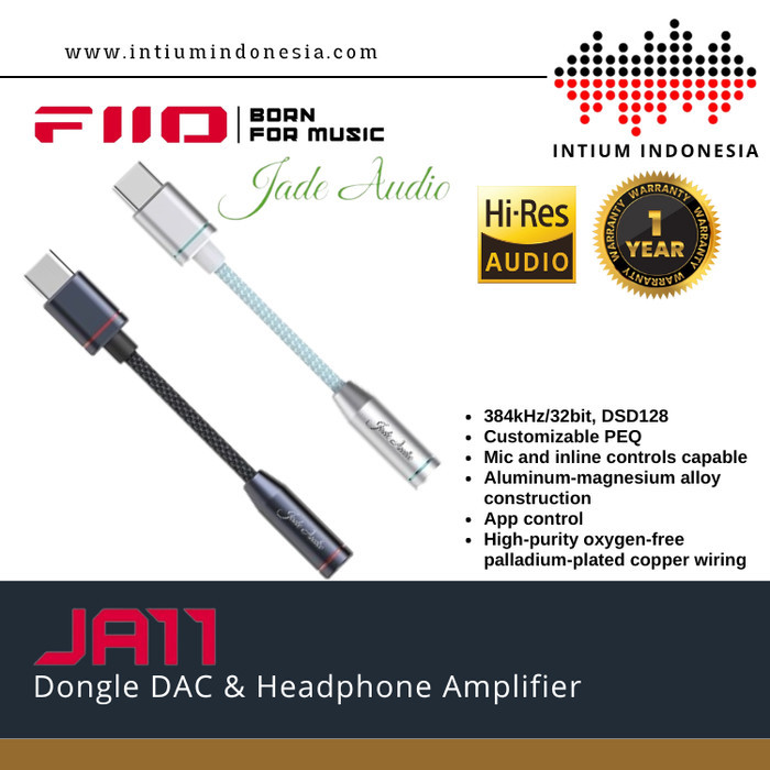 Terbaru Fiio Jade Audio Ja11 / Ja-11 / Ja 11 Usb Type C To 3.5Mm Earphone/Headphone Dac And