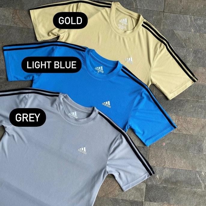 Adidas Classic 3-Stripes Essential Running Tees Baju Olahraga (PART 1) H24ID
