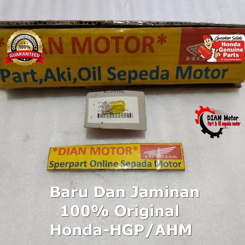 AHM 34908GAC003 DOP CEMET T10 12 5W TANGUNG KUNING ORIGINAL