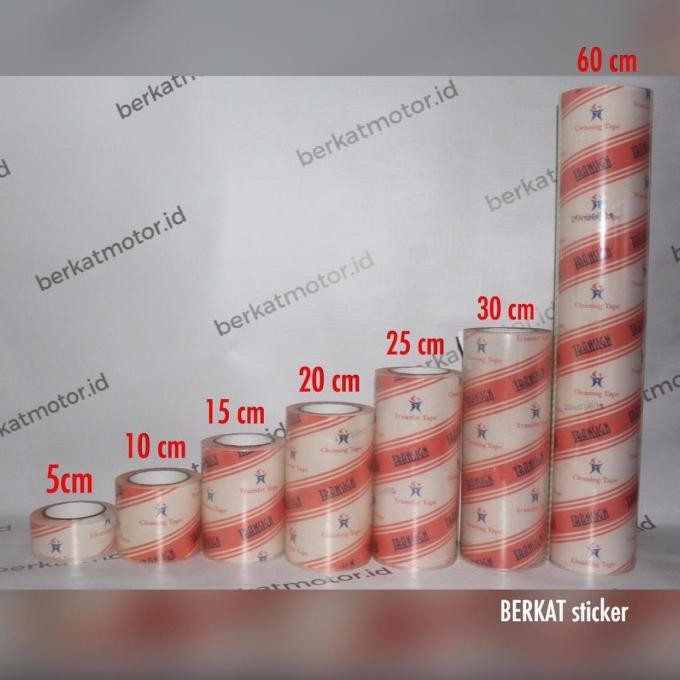 

BEBAS ONGKIR - TRANSFER / MASKING TAPE TRANSIGN 15 cm LAMINASI CUTTING STICKER STIKER