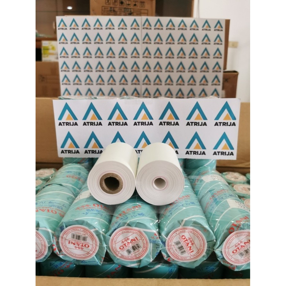 

1 Box (100) Coreless Kertas Struk Thermal Roll Otani Black 57X40 Barangbaru