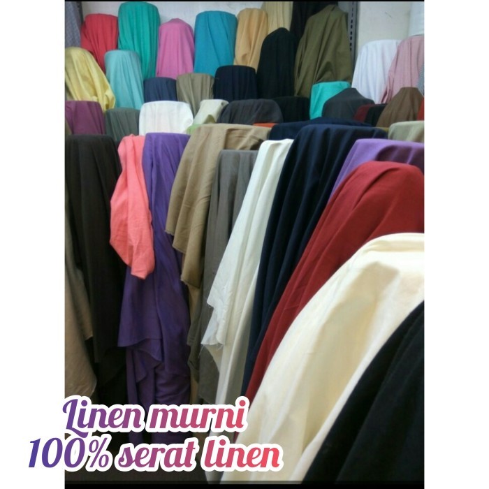 Kain linen murni Kain linen polos Bahan linen Katun linen Kain meteran