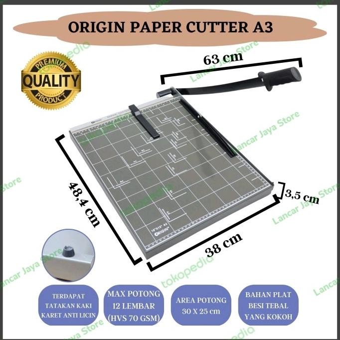 

Alat Pemotong Kertas Paper Cutter Origin A3 (Pcc-A3R)