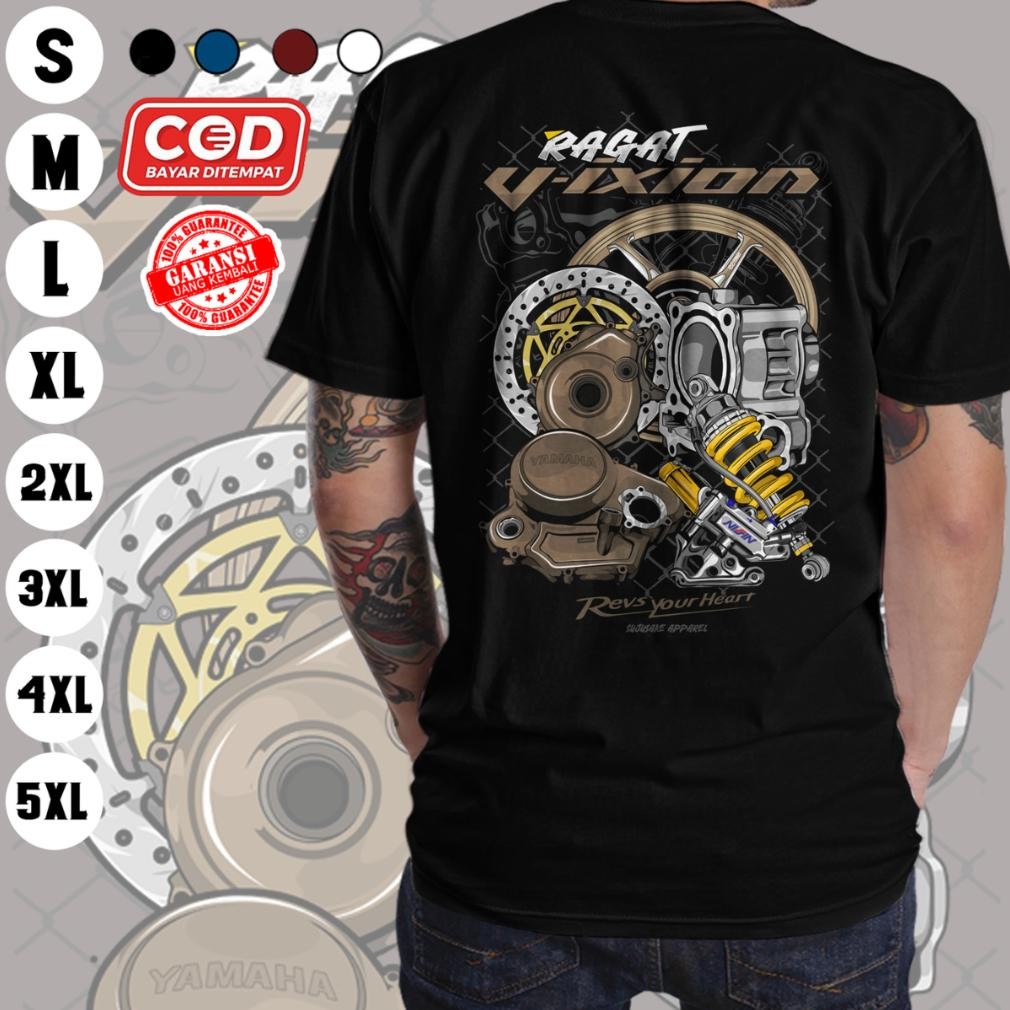 Promo Kaos Pria Motor Yamaha Ragat Vixion Old New Squad Gank Distro Original Sujusake Apparel Ukuran