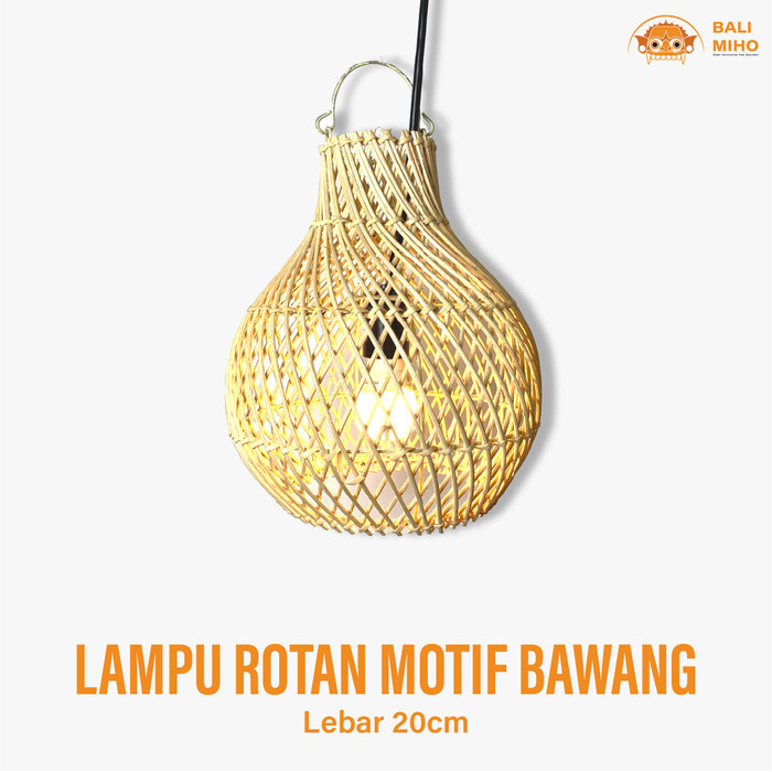 

New - Kap Lampu Rotan/Kap Lampu/Lampu Rotan/Lampu Kayu/Bambu/Lampu Unik