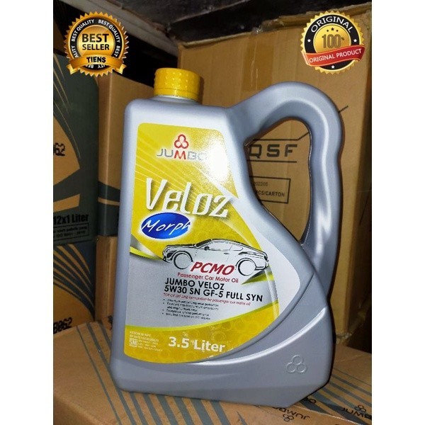 Oli Jumbo Veloz 5W30 Sn Gf-5 Full Synthetic (3,5 Liter) Veloz Morph Harga Spesial!!