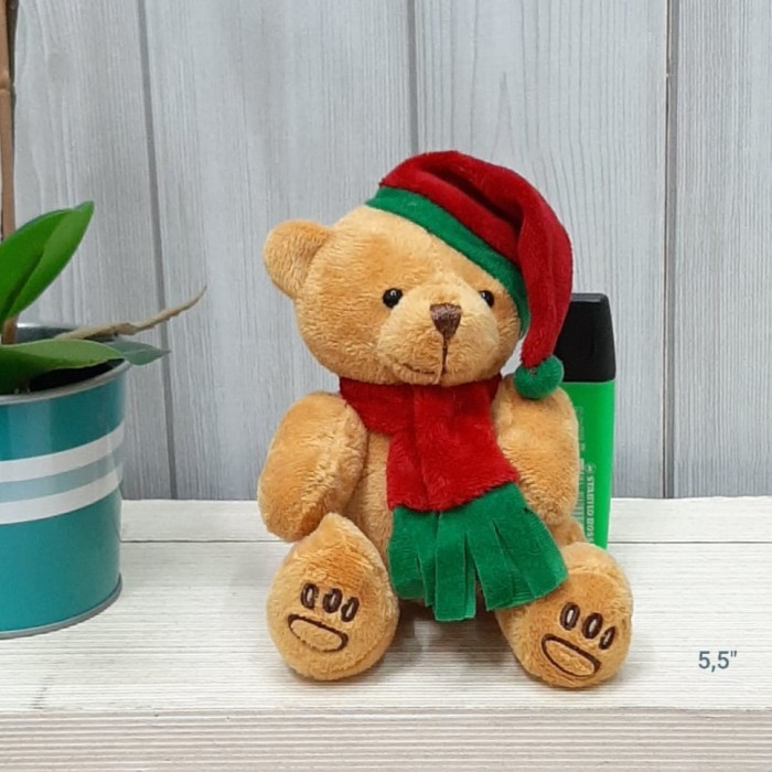 

NEW! Boneka Bear Natal 15cm/05/boneka Christmas/boneka beruang - Gold Limited