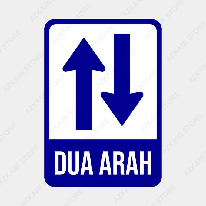 

NEW Rambu Jalur Dua Arah 35cm x 50cm Plat Alumunium