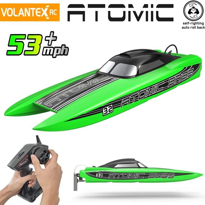 VOLANTEX RC BOAT ATOMIC SR85 80KM/H 56MPH HIGH SPEED AUTO ROLL BACK FUNCTION ALL METAL HARDWARES WIT