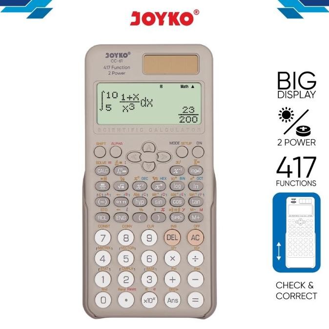 

TERBARU - Kalkulator Ilmiah JOYKO CC-61 - Scientific Calculator Mirip FX-991ES