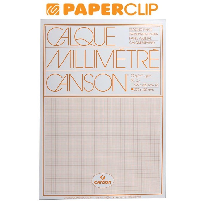 

Triyper Tracing Paper Canson Calque Millimetre A3 200017136Cn