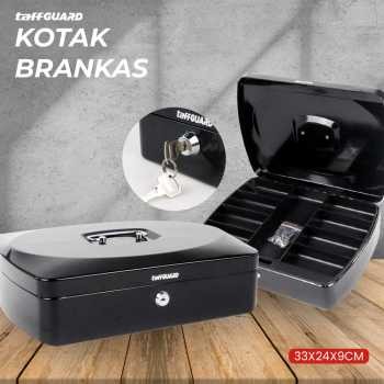 

TaffGUARD Kotak Brankas Uang Perhiasan Cash Safebox Key Lock 33x24x9cm