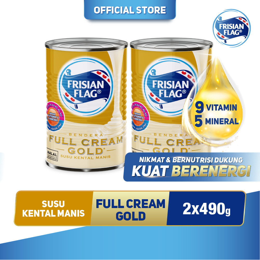 

Frisian Flag Susu Kental Manis Gold Kaleng 490gr x2