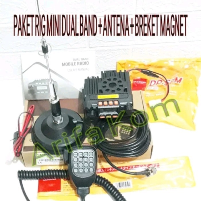 TERBARU PAKETAN RADIO RIG MINI PLUS BREKET MAGNET PLUS ANTENA DUAL BAND CR77